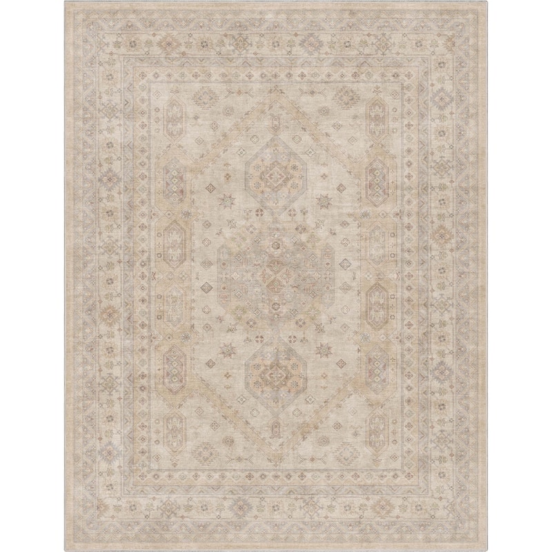 Well Woven Apollo Nicosia Medallion Flat-Weave Machine Washable Area Rug