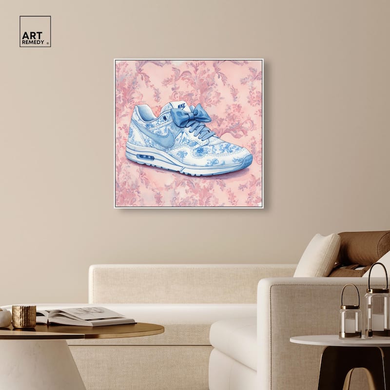 Blue Bow Sneaker II Canvas by Art Remedy
