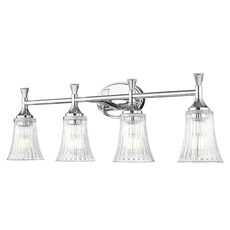 4-Light Modern Bathroom Lights Over Mirror, Wall Sconces - Chrome