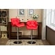 preview thumbnail 29 of 54, Roundhill Furniture Glasgow Height-adjustable Tufted Faux Leather Bar Stools (Set of 2)