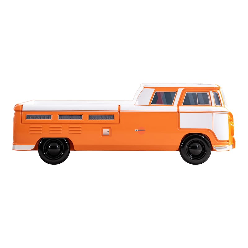 Furniture of America Bobby Novelty Twin Peace Bus Kid Platform Bed with LED Headlights and Sound Functions