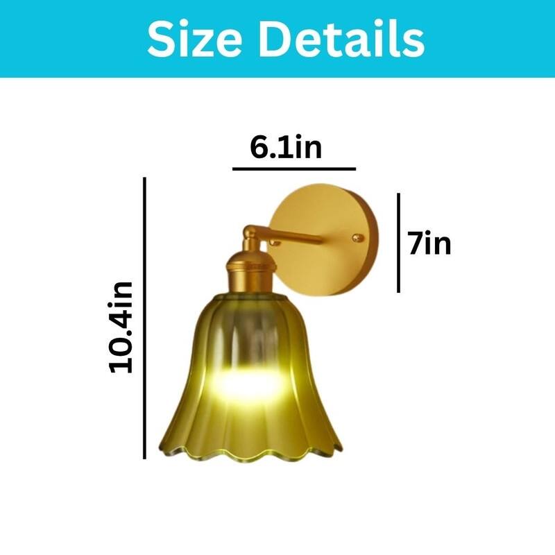 10000mAh wall sconces green battery power wall sconce glass, iron wall light