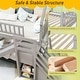 preview thumbnail 17 of 18, Costway Twin Over Twin Bunk Bed with Slide & Staircase with Storage