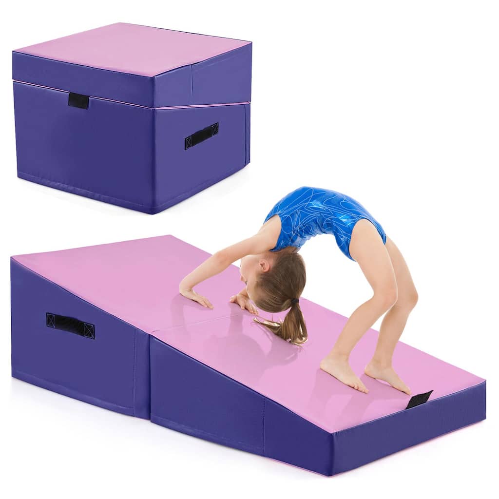 Costway Gymnastics Tumbling Mat Folding Incline Yoga Mat with Non-slip - See Details
