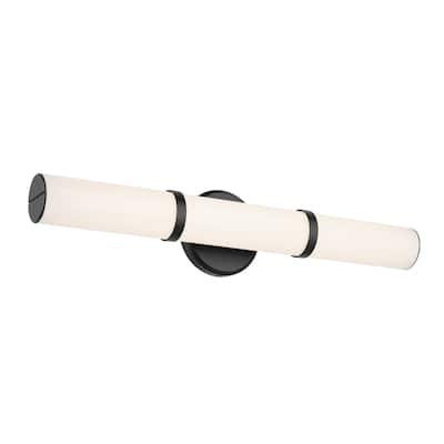 Kichler Lighting Rosh 24.25" Bath Bar Medium LED with White Glass in Black