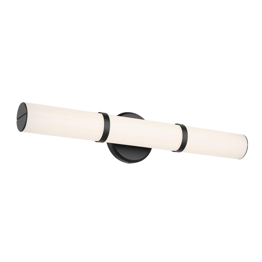Kichler Lighting Rosh 24.25" Bath Bar Medium LED with White Glass in Black