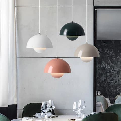 1-Light Danish Scandinavian Dome Pendant Light