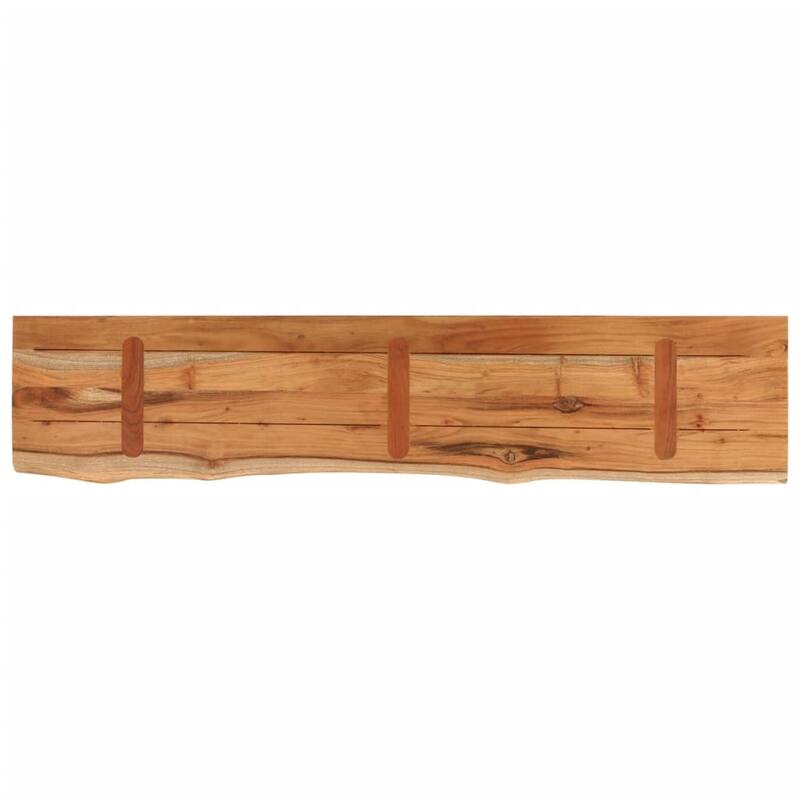 vidaXL Wall Shelf Natural wood Solid acacia wood