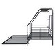 preview thumbnail 18 of 18, Twin Size Metal Frame House Bed with Trundle Bed, Built-in Shelf and Grid Design