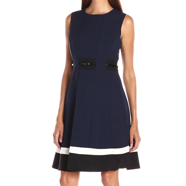 navy blue dress calvin klein