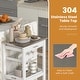 preview thumbnail 8 of 8, Costway Compact Kitchen Island Cart Rolling Service Trolley with