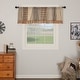 preview thumbnail 1 of 14, Sawyer Mill Patchwork Valance 19x72 - Charcoal Grey/Khaki/Dark Creme