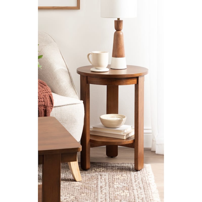 Kate and Laurel Foxford Round Wood Side Table