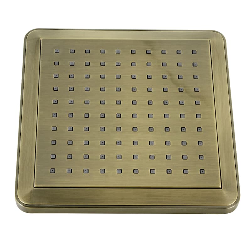 Claremont 9-5/8 Inch Square Rainfall Shower Head - Antique Brass