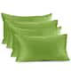 Nestl Solid Microfiber Soft Velvet Throw Pillow Cover (Set of 4)