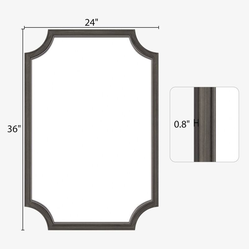 Full Scalloped Corners Arch Square Mirror
