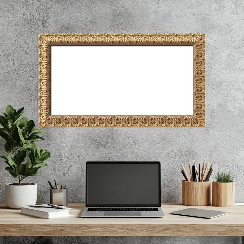 Amanti Art Florentine Gold Framed Dry Erase Magnetic Board