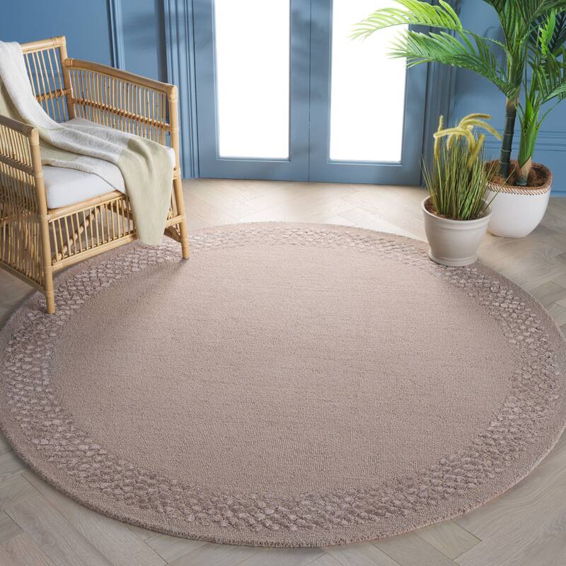 SAFAVIEH Handmade Glamour Printed Border Viscose Rug