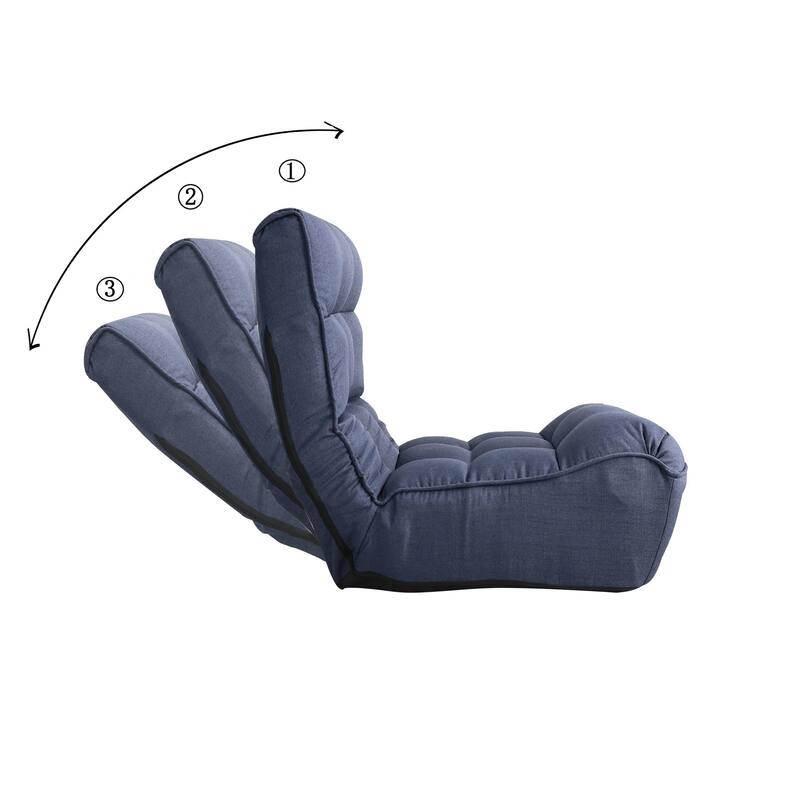 Navy 23.6" High Back Foldable Recliner Chair