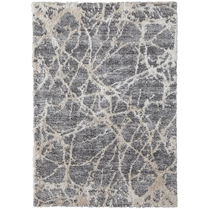 Waxex Power Loomed Abstract Modern Soft Area Rug By HomeRoots - 8' x 10'