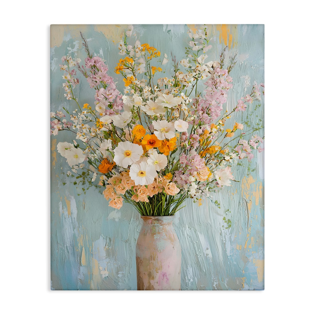 Stupell Orange & White Flower Arrangement Canvas Wall Art Design By Franklyn Gregory