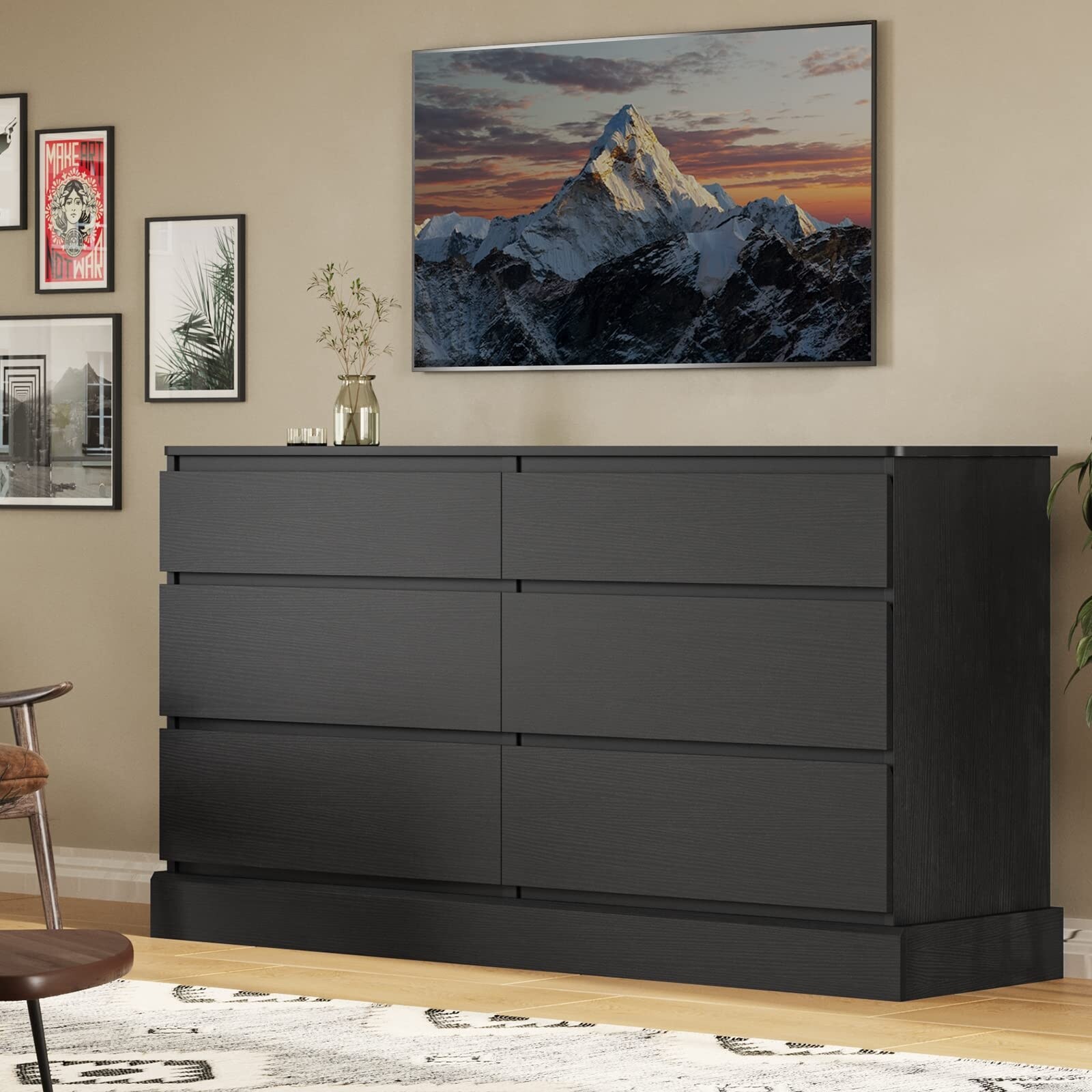 River brook 6 outlet drawer double dresser