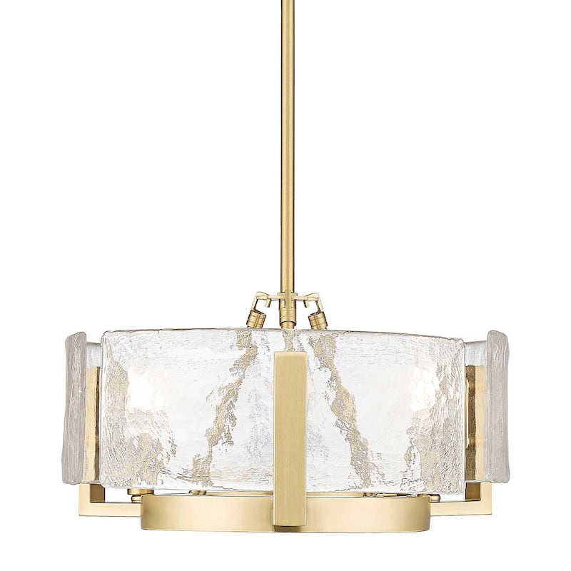 Golden Lighting 3164-3 HWG Aenon 3 Light 17" Wide Drum Chandelier - Brushed Champagne Bronze