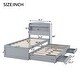 preview thumbnail 9 of 15, Twin XL Platform Bed with Storage, LED Headboard, Charging Station, Trundle and Drawers