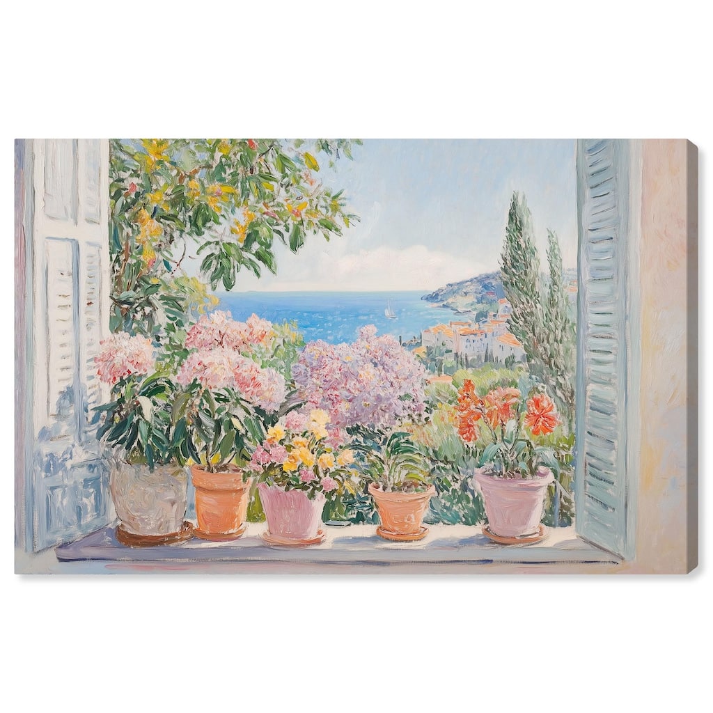 Mediterranean Blooms Canvas by Art Remedy, Gallery Wrapped
