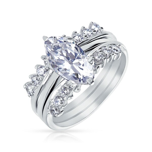 Shop 2.12CT CZ Marquise Solitaire Engagement Wedding Ring