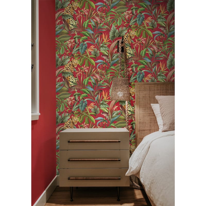 Daisy Bennett Designs Tropical Leopard Peel and Stick Wallpaper