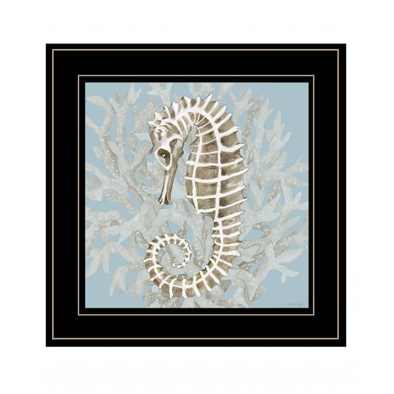 Coral Seahorse II 3 Black Framed Print Wall Art - Bed Bath & Beyond ...