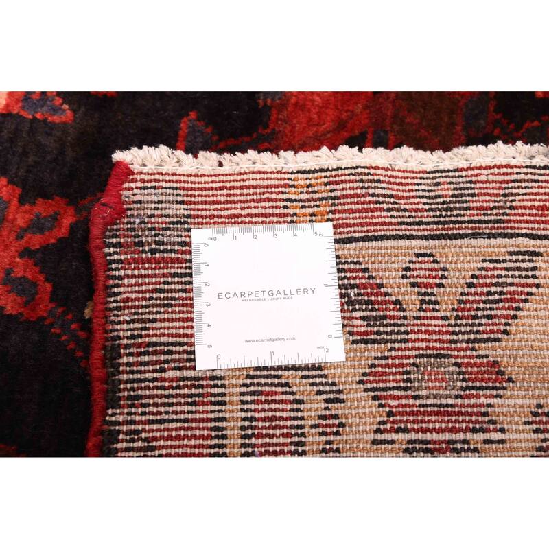 ECARPETGALLERY Hand-knotted Andelz Black, Red Wool Rug - 4'8 x 6'11