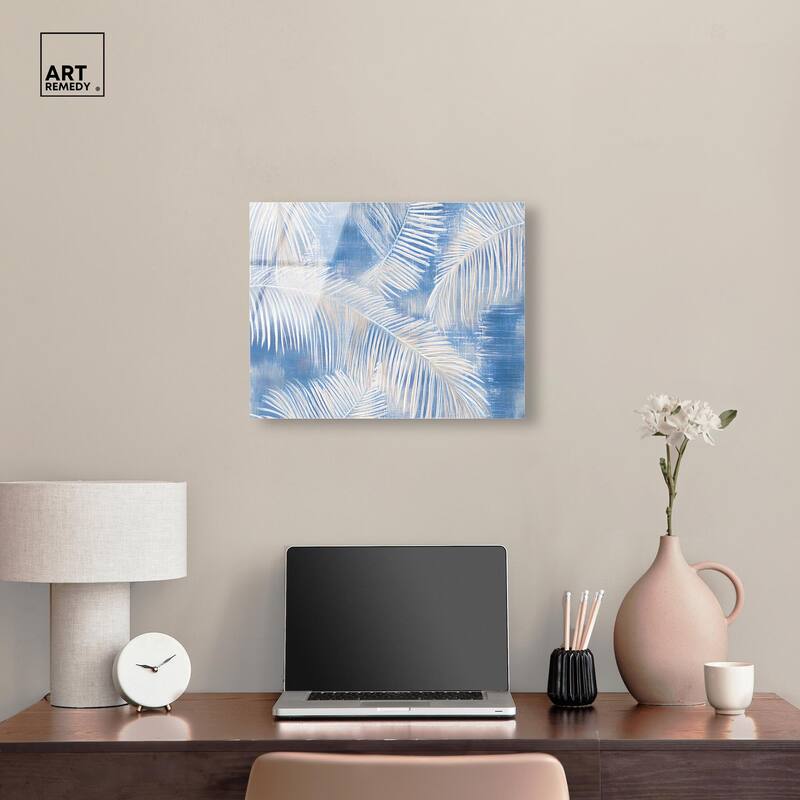 Sky Palm Silhouettes Acrylic by Art Remedy, Ready to Hang