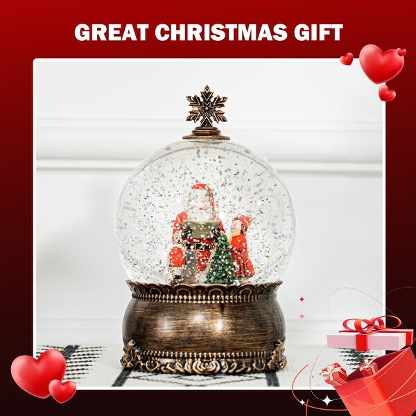 Battery operated snow globe top