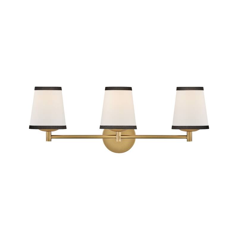Hinkley Lighting 57053 Sonia 3 Light 25" Wide Vanity Light - Lacquered Brass / Off-White