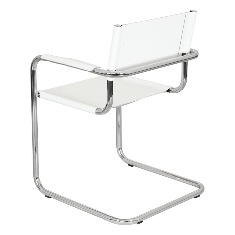 Breuer Chair Company Mart Stam Cantilever Armchair Arm Chair w/ Chrome Frame (Various Bonded Leather Colors)
