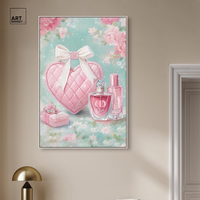 Little Heart Shaped Purse Canvas by Art Remedy
