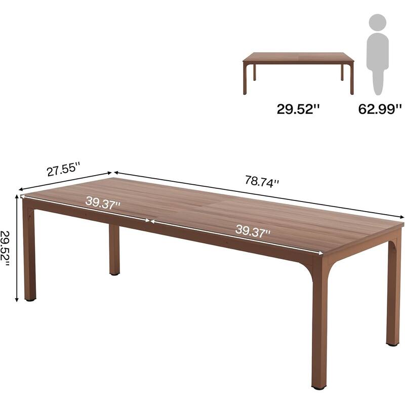 78.7" Extra Long Computer Desk/Table, Work Desk, Double Workstation Desk for Home Office