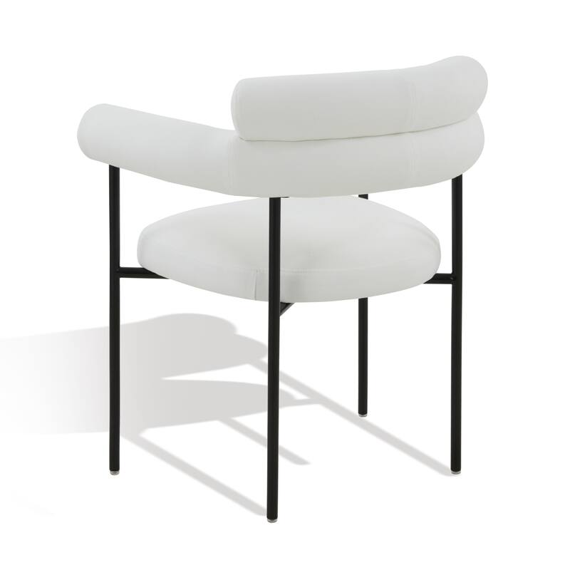 SAFAVIEH Couture Frouwe Curved Back Dining Chair (Fully Assembled) - 26Wx21Dx30H