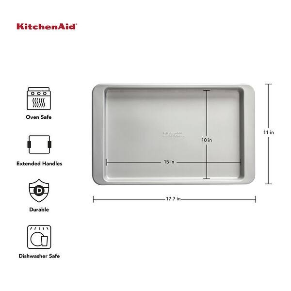 KitchenAid Nonstick Baking Sheet, 10x15 Inch, Silver