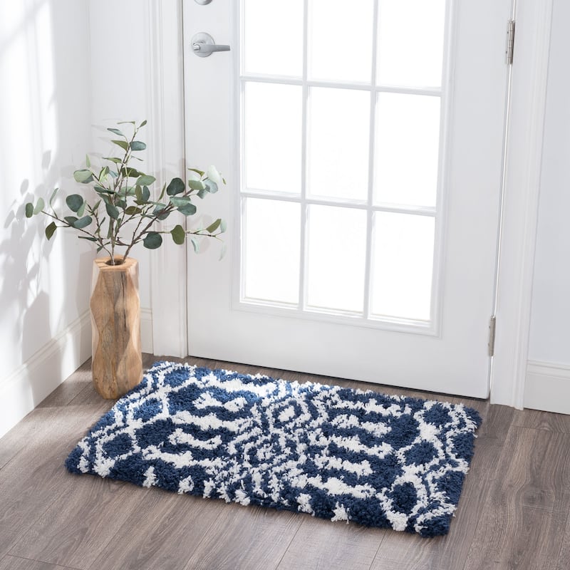 Joy Shag Mediterranean Geometric Indoor Area Rug