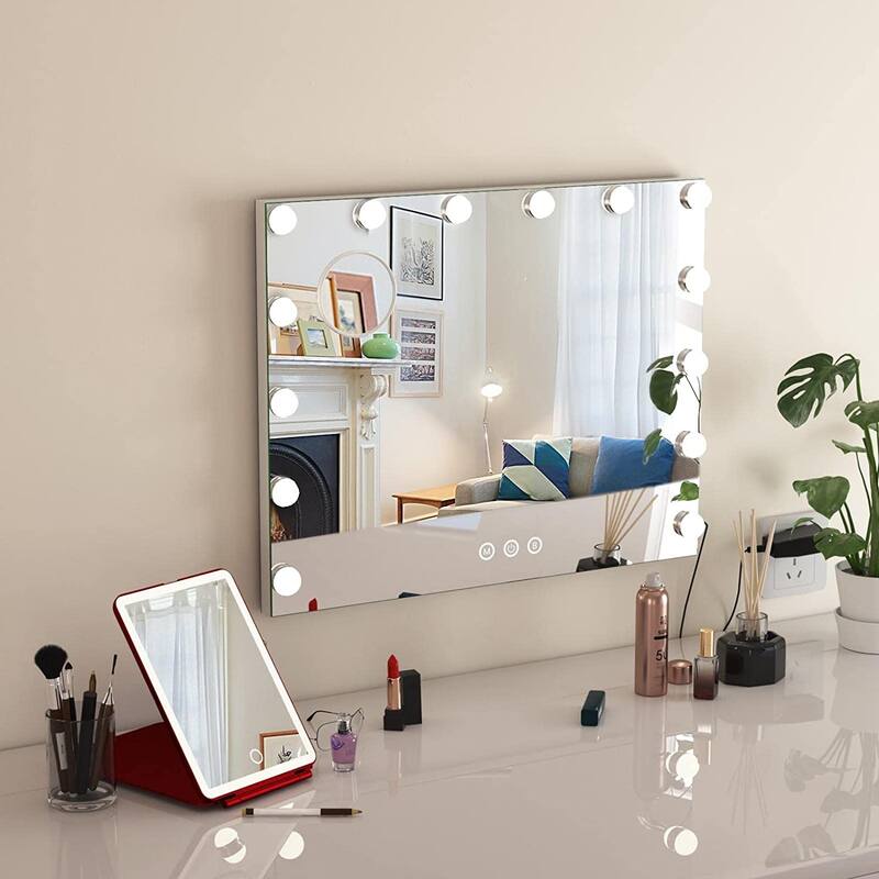 GTU Furniture LED Makeup Hollywood Table/Wall Mount Vanity Mirror with Lights
