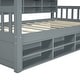 preview thumbnail 4 of 18, Twin Size Wooden House Bed Platform Bed With Shelves And a Mini-cabinet,Solid Construction For Bedroom