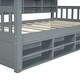 preview thumbnail 4 of 18, Twin Size Wooden House Bed Platform Bed With Shelves And a Mini-cabinet