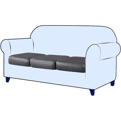 Subrtex Spandex Elastic PU Leather Water-Proof Cushion Slipcovers - 3pcs