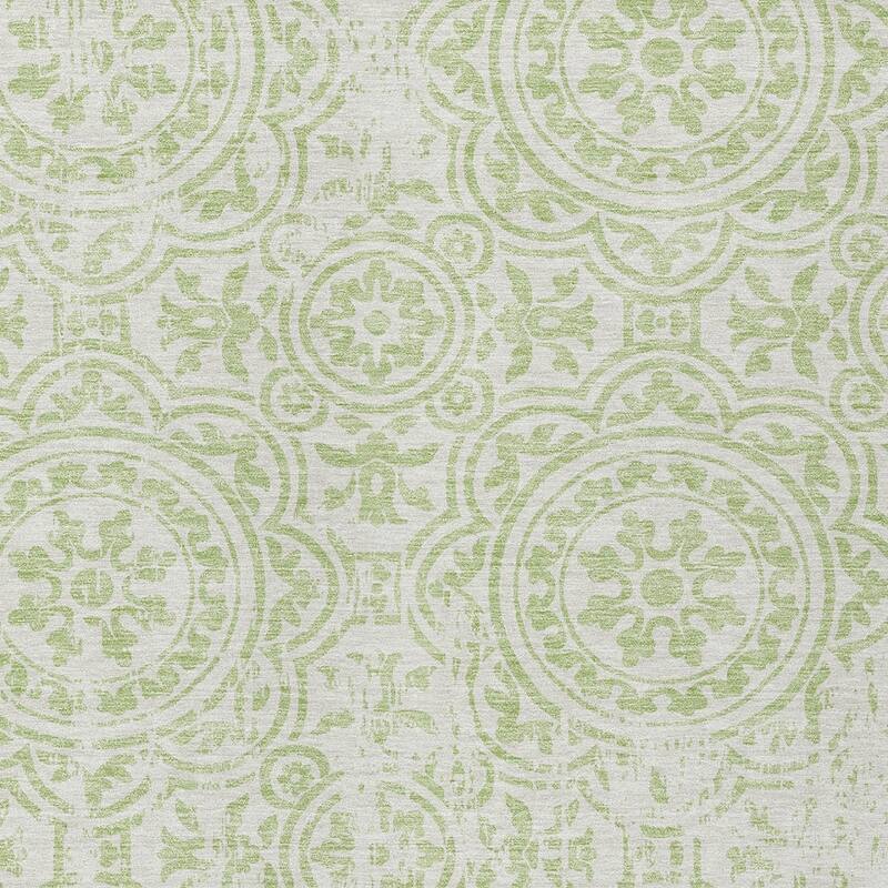 HomeRoots Medallion Transitional Rectangle Outdoor Rug