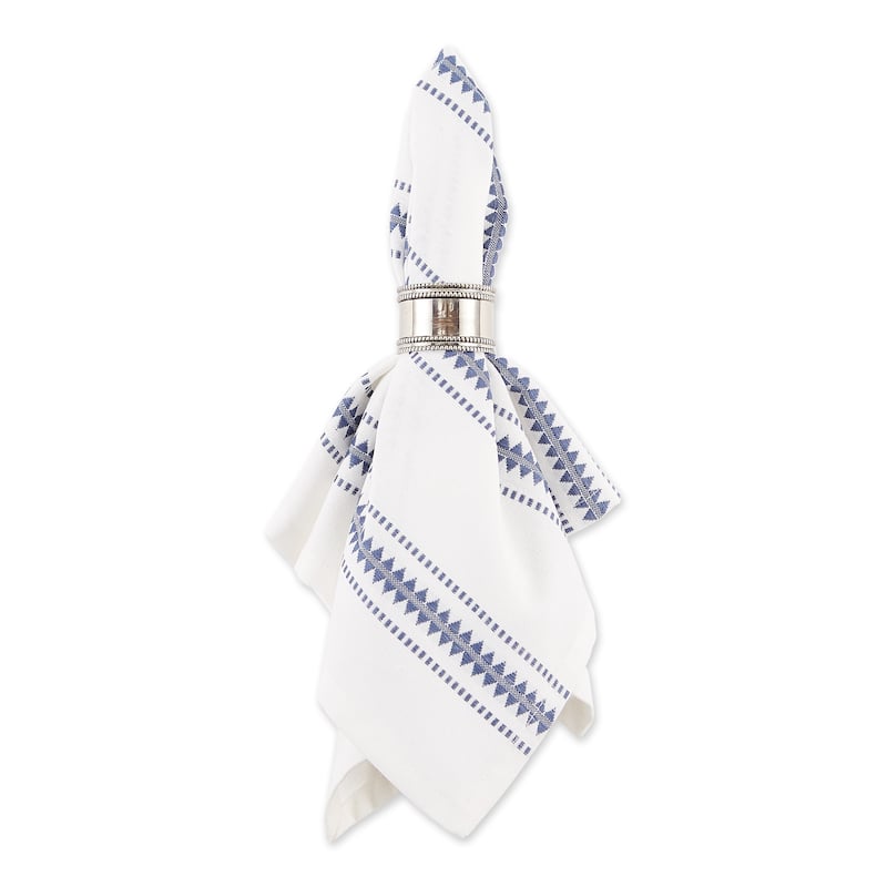 DII French Blue Zig Dobby Stripe Napkin (Set of 6)