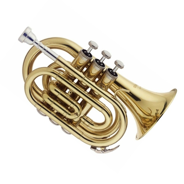 Stagg Compact Bb Pocket Trumpet with ABS Case - WS-TR245. Opens flyout.