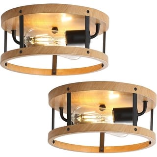 2-light kitchen light wood ceiling light metal hallway light
